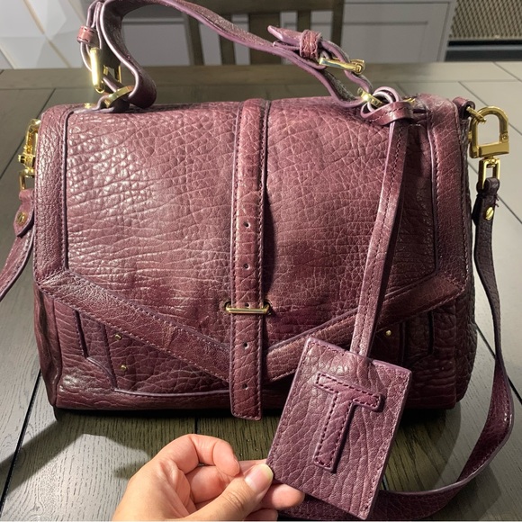 Authentic Tory Burch 797 Plum satchel - Picture 4 of 6